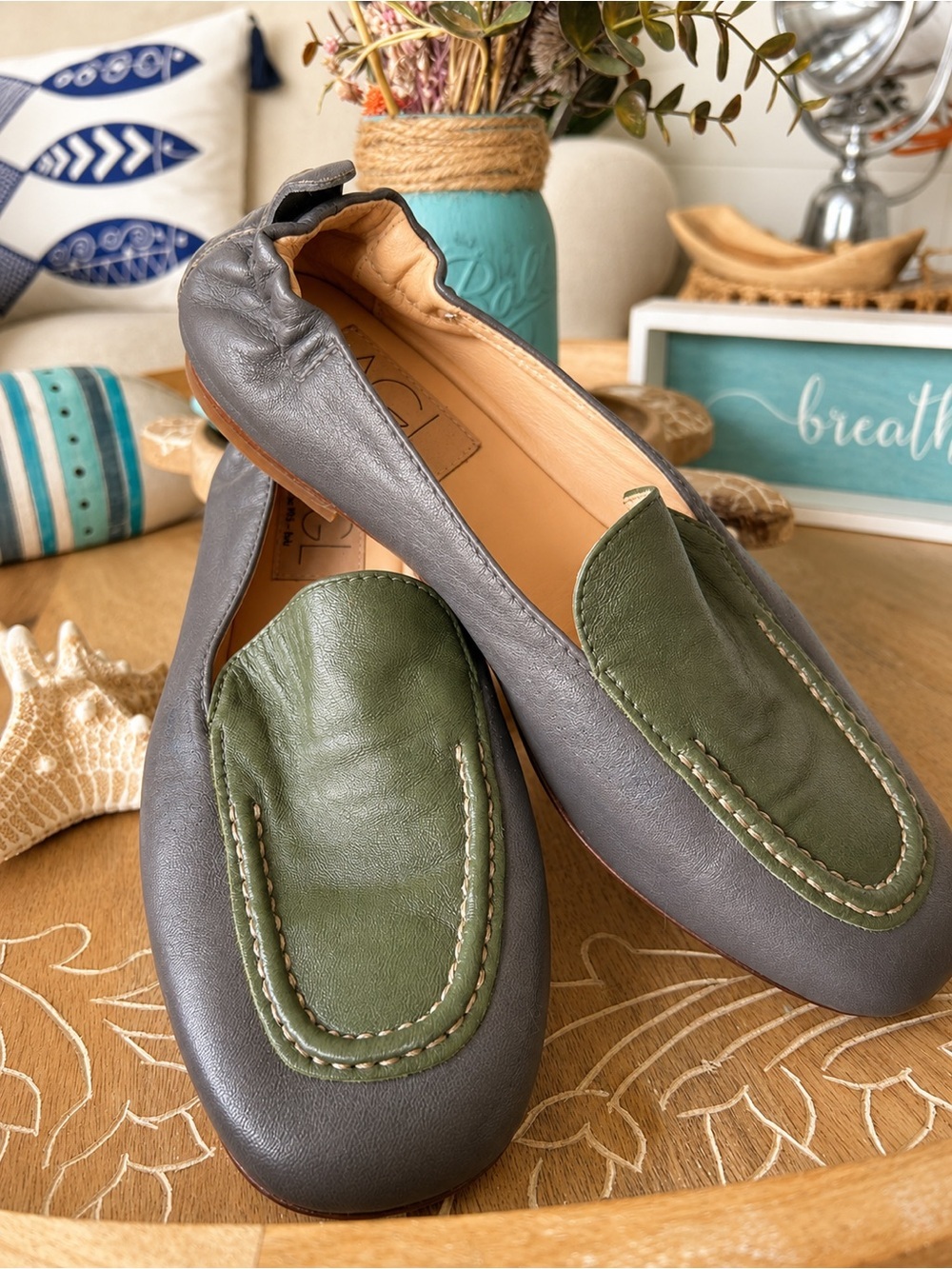 AGL (Attilio Giusti Leombruni) Leather Italian Ballet Flats Italy Size 35 / US 5 - Picture 2 of 9